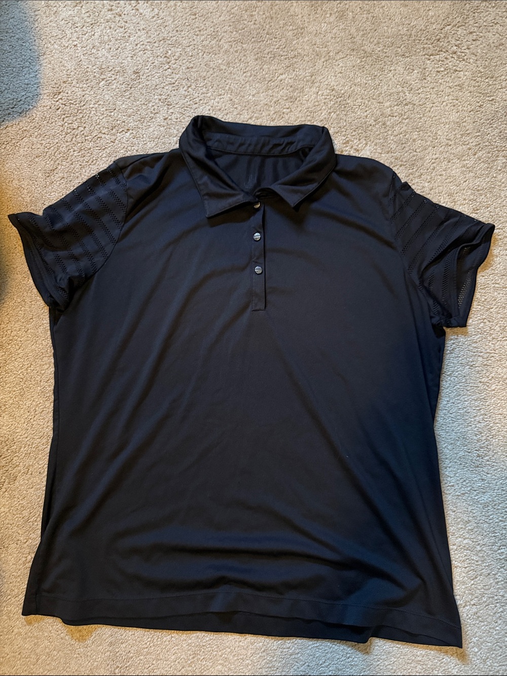 Tail Women’s Black Polo Top - Lightweight Short Sleeve